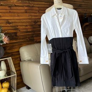 New, work to evening cotton dress. By BCBG Maxazria